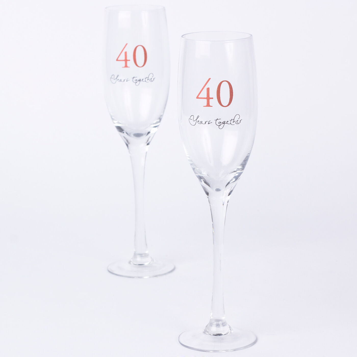 Buy 40th Wedding Anniversary Champagne Glass Set for GBP 5.99 | Card  Factory UK