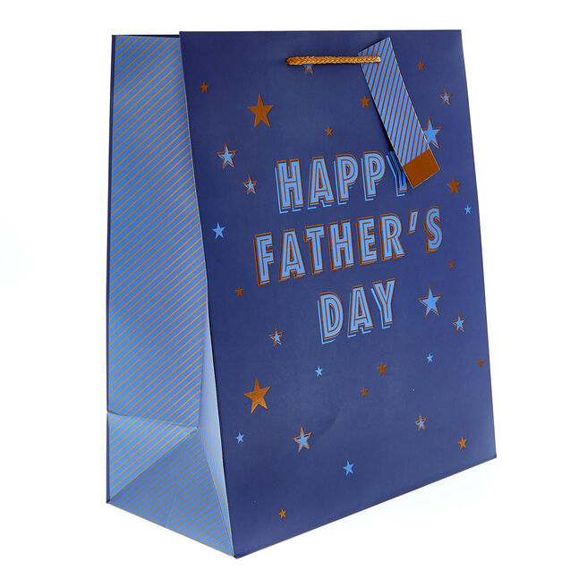 Large Portrait Gift Bag - Happy Father's Day
