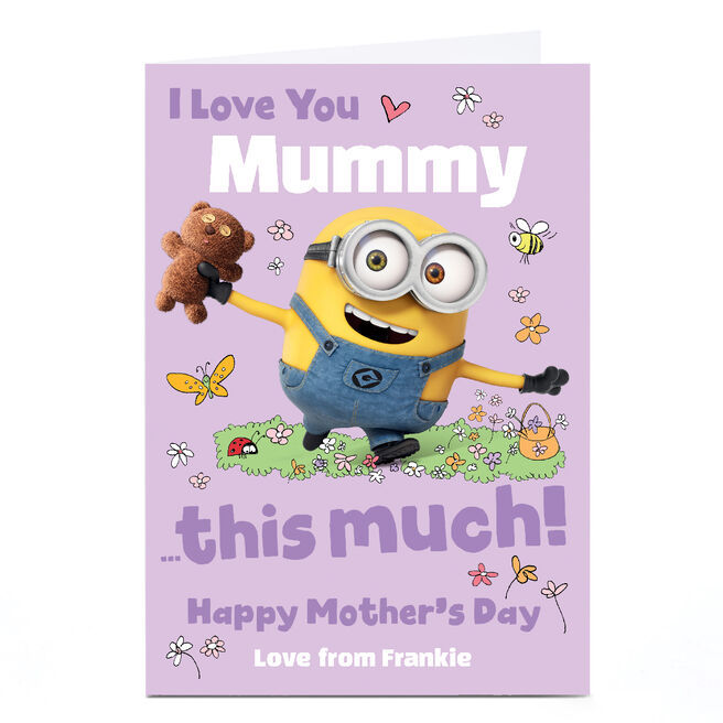Personalised Minions Mother's Day Card - Love You Mummy