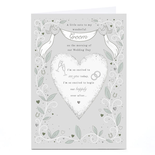 Wedding Card - To My Groom On The Morning of Our Wedding
