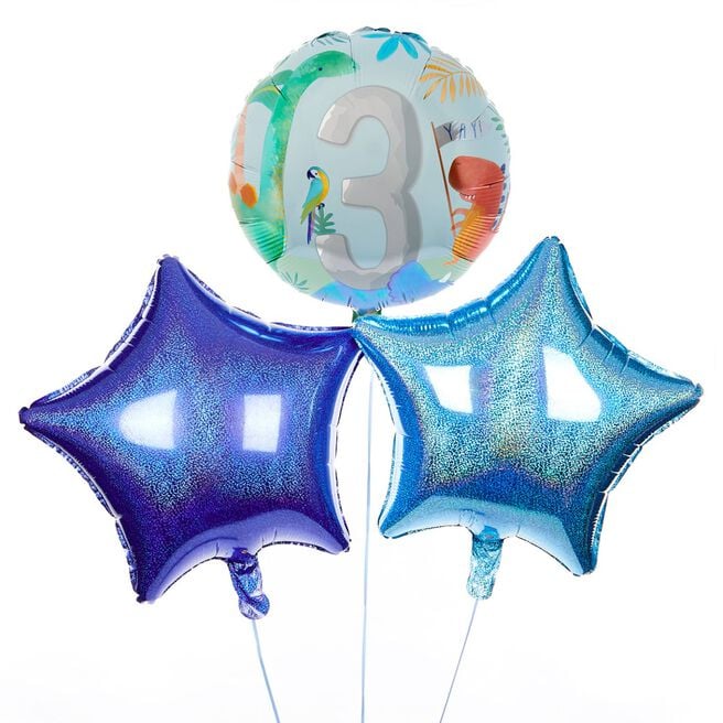 Dinosaurs 3rd Birthday Balloon Bouquet - DELIVERED INFLATED!
