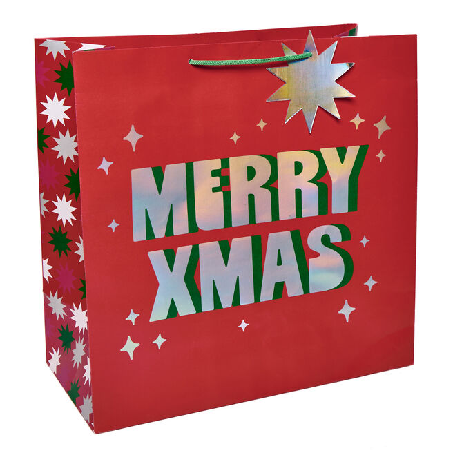 Merry Xmas Giant Square Christmas Gift Bag