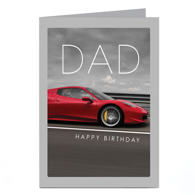 Birthday Card - Enjoy Every Minute Sports Car, Dad