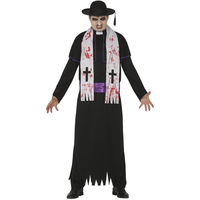 Zombie Priest Adult Fancy Dress Costume 