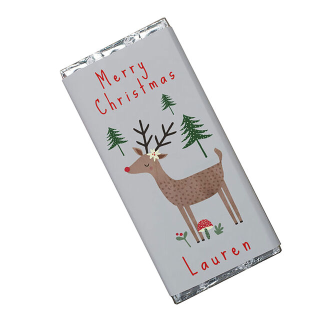 Personalised Chocolate Bar - Reindeer