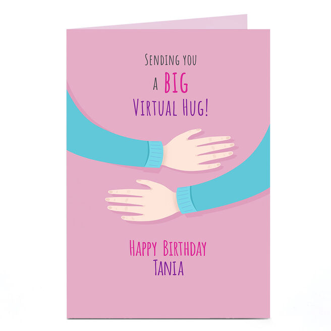 Personalised Birthday Card - Virtual Hug
