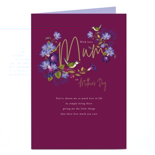 Mother's Day Card - With Love Mum On Mother's Day