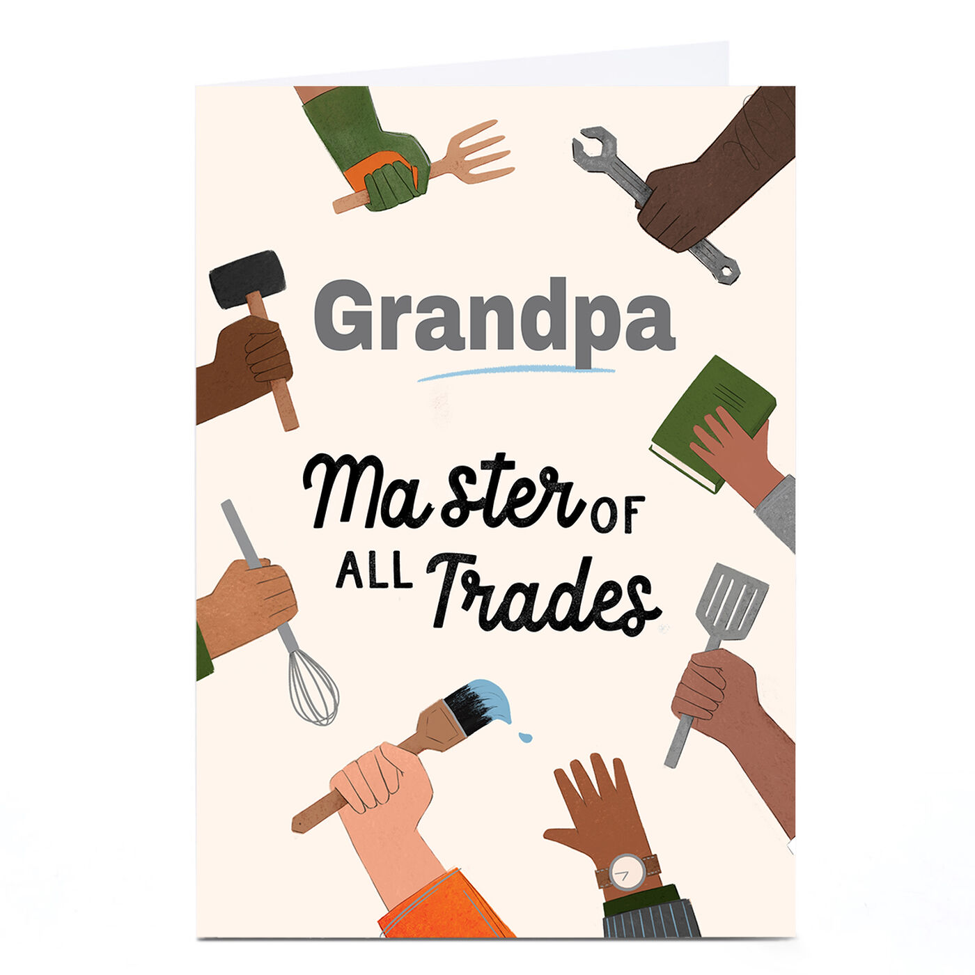 Buy Personalised Father's Day Card - Master of Trades, Grandpa for GBP ...