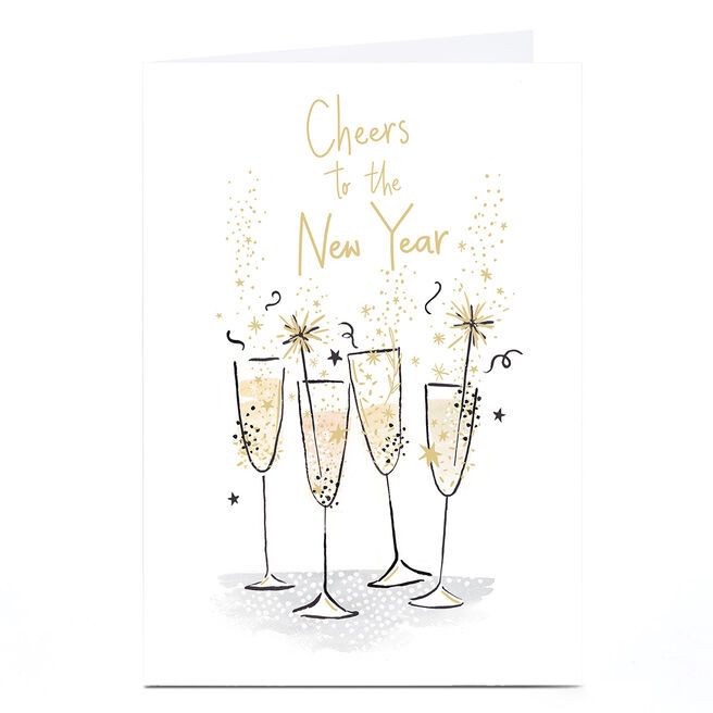 Personalised New Year Card - Cheers to The New Year