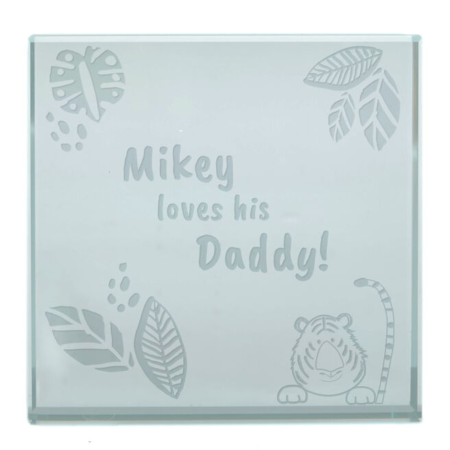 Personalised Glass Token - Loves His Daddy