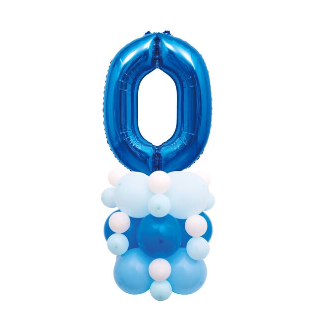 Blue 51-Inch Age 0 Air-Fill Balloon Stack Set
