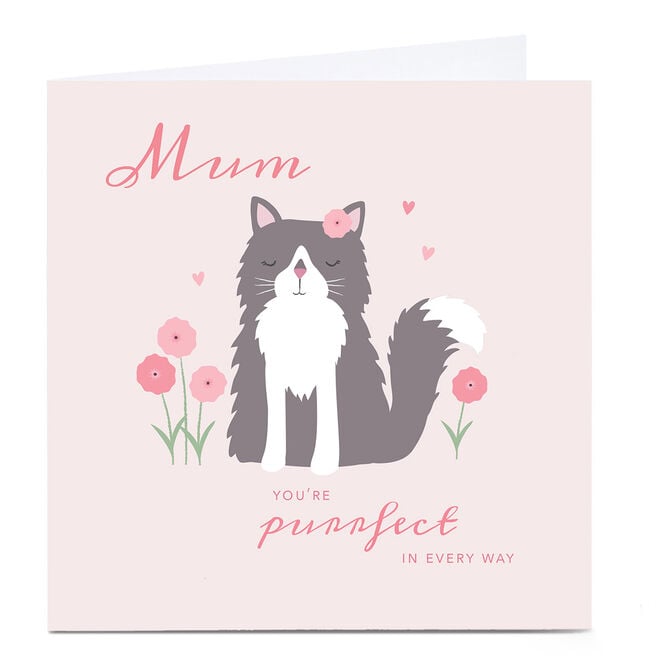 Personalised Klara Hawkins Mother's Day Card - Cat