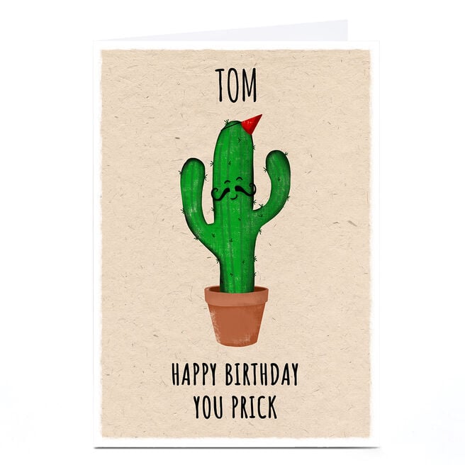 Personalised Birthday Card - Cactus 