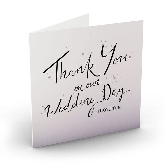 Personalised Wedding Card - Thank You