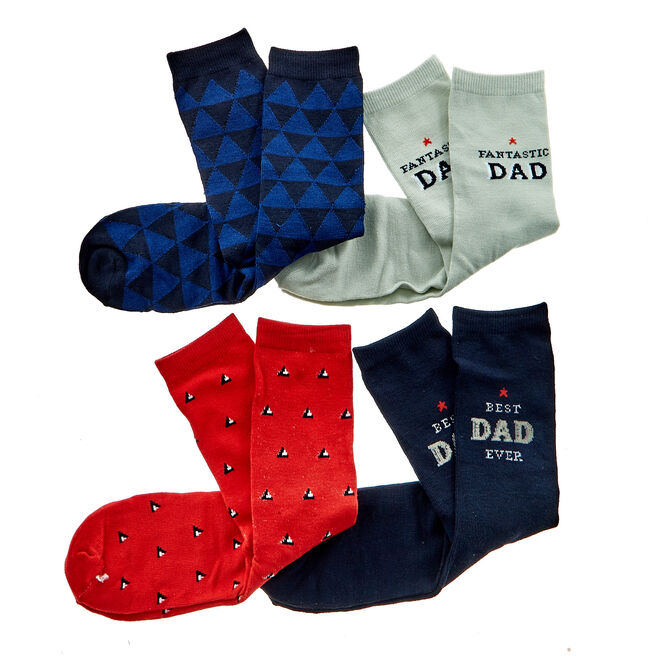 Best Dad Ever Socks Gift Set - 4 Pairs