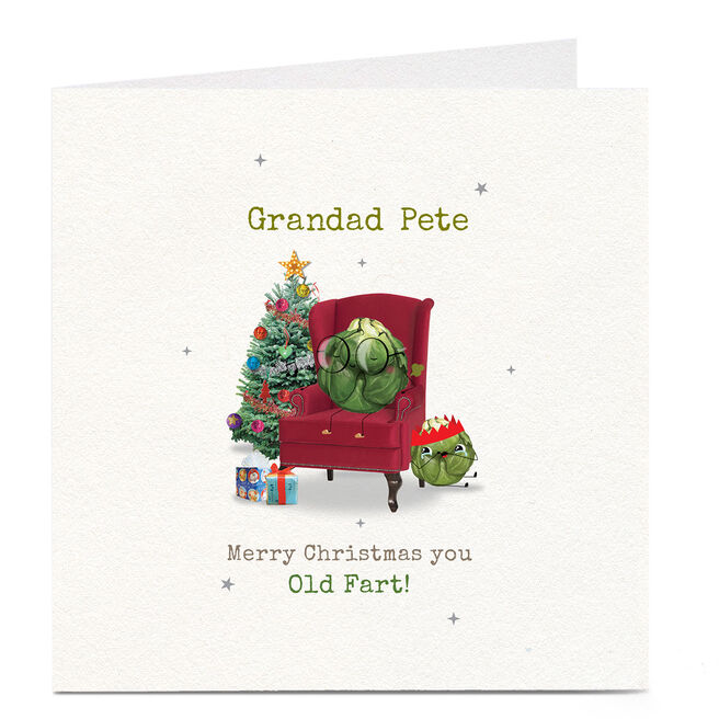 Personalised Christmas Card - You Old Fart!