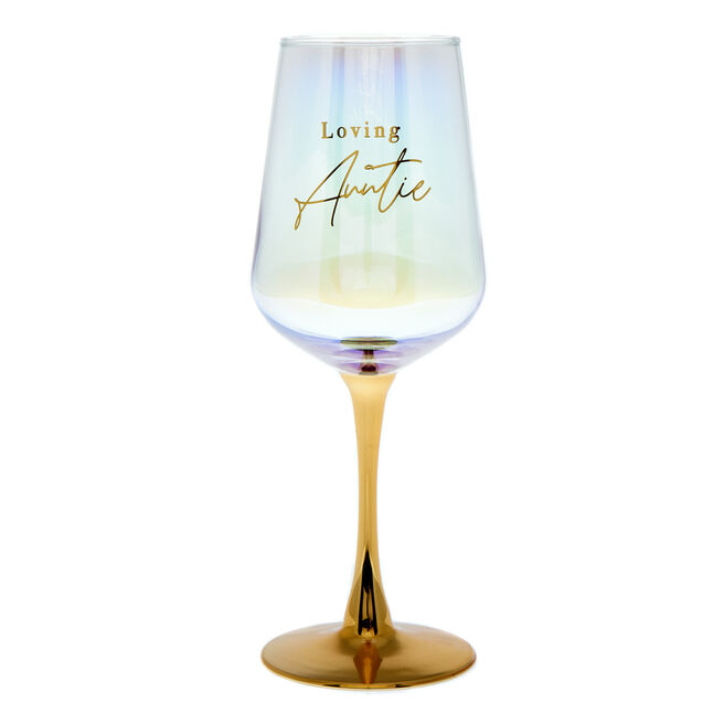 Loving Auntie Wine Glass