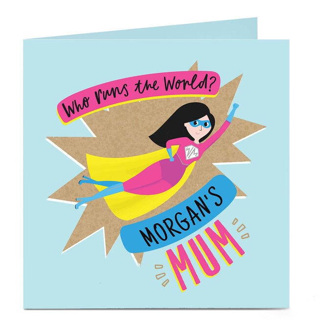 Personalised Mother's Day Charity Card - Who Runs The World?