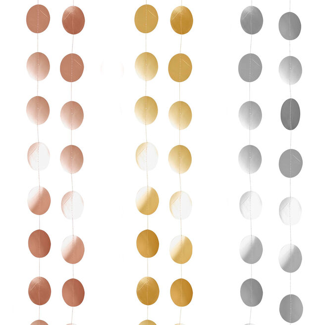 Metallic Circle Card Backdrop 20m (3 Colour Options)
