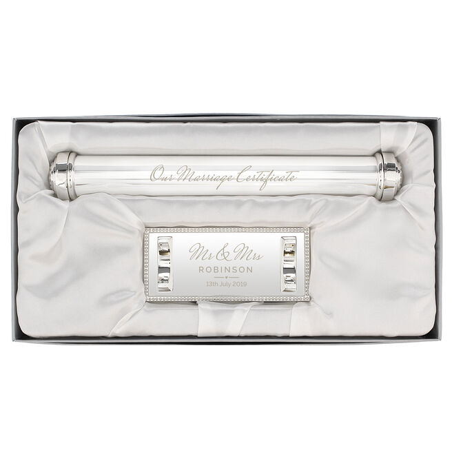 Personalised Marriage Certificate Holder