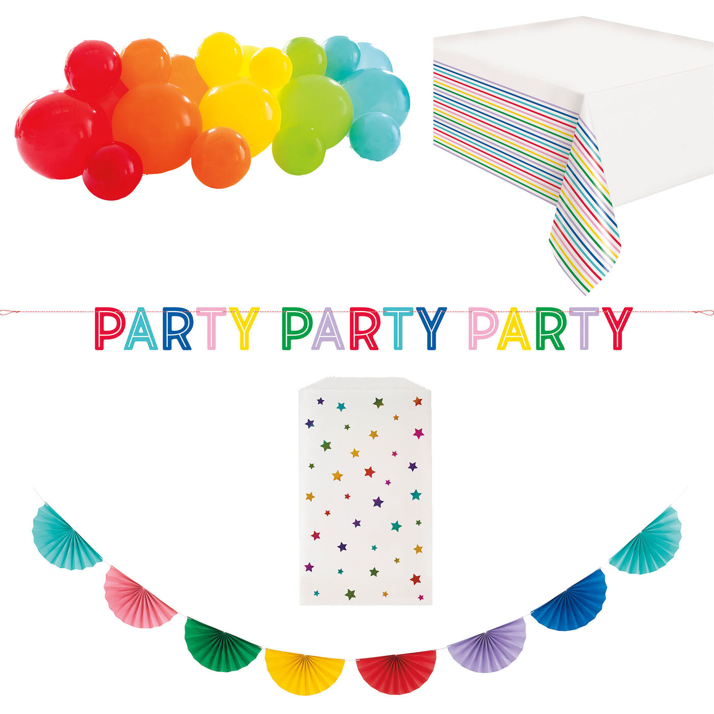 Buy Rainbow Party Accessories Kit for GBP 12.99 Card Factory UK