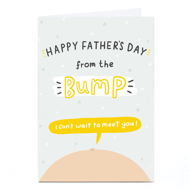 Personalised Jess Moorhouse Fathers Day Card - From the Bump