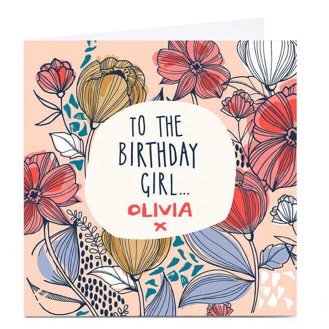 Personalised Bev Hopwood Birthday Card - To The Birthday Girl