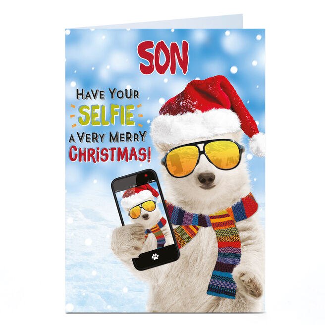 Personalised Christmas Card - Have Your Selfie A Merry Christmas - Son
