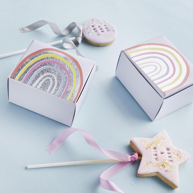 Rainbow Mini Cake Boxes - Pack of 10