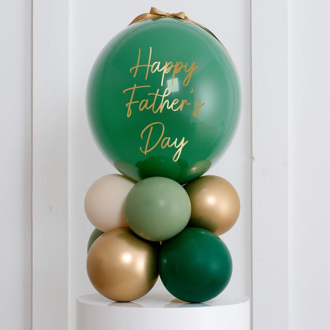 Personalised Forest Green Air Filled Bubble Stack - Delivered Inflated!
