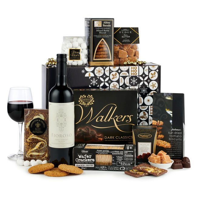Scrumptious Selection Hamper With Red Wine