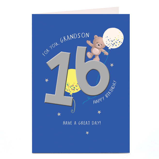 Hugs 16th Birthday Card - All The Things That Make You Happy, Grandson
