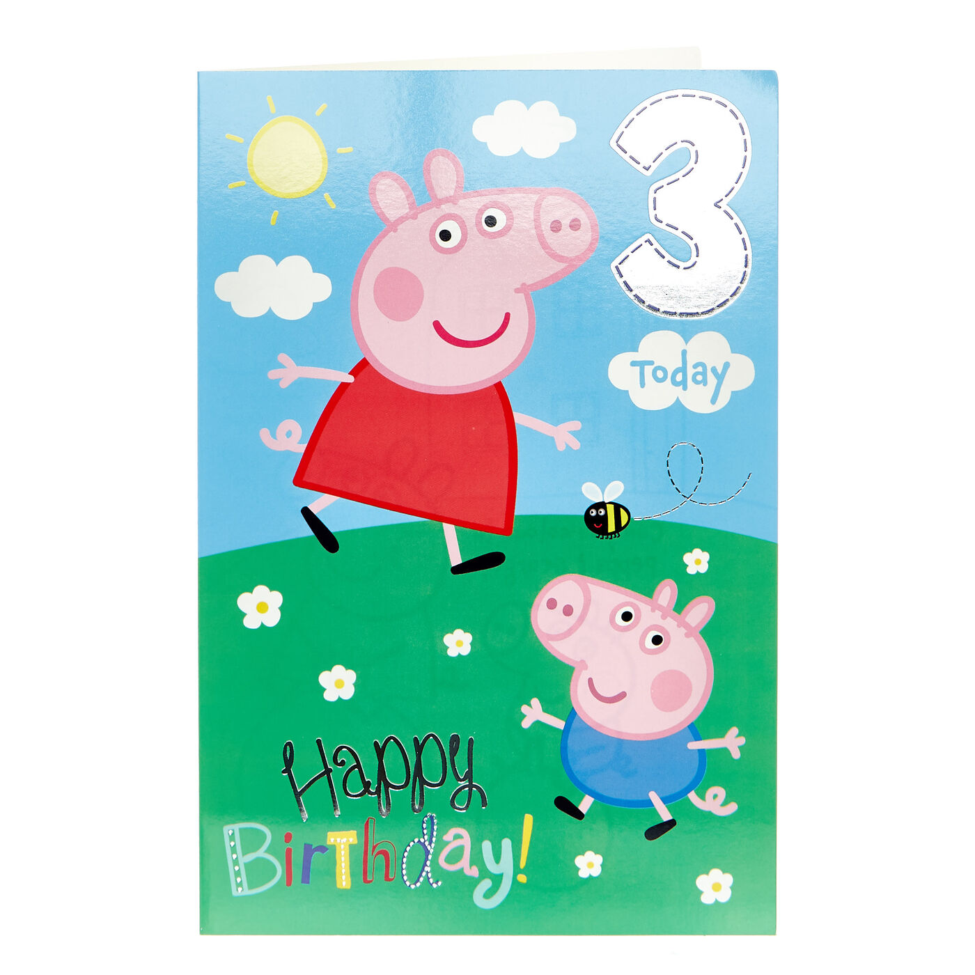Buy Peppa Pig 3rd Birthday Card - Colour In for GBP 0.99 | Card Factory UK