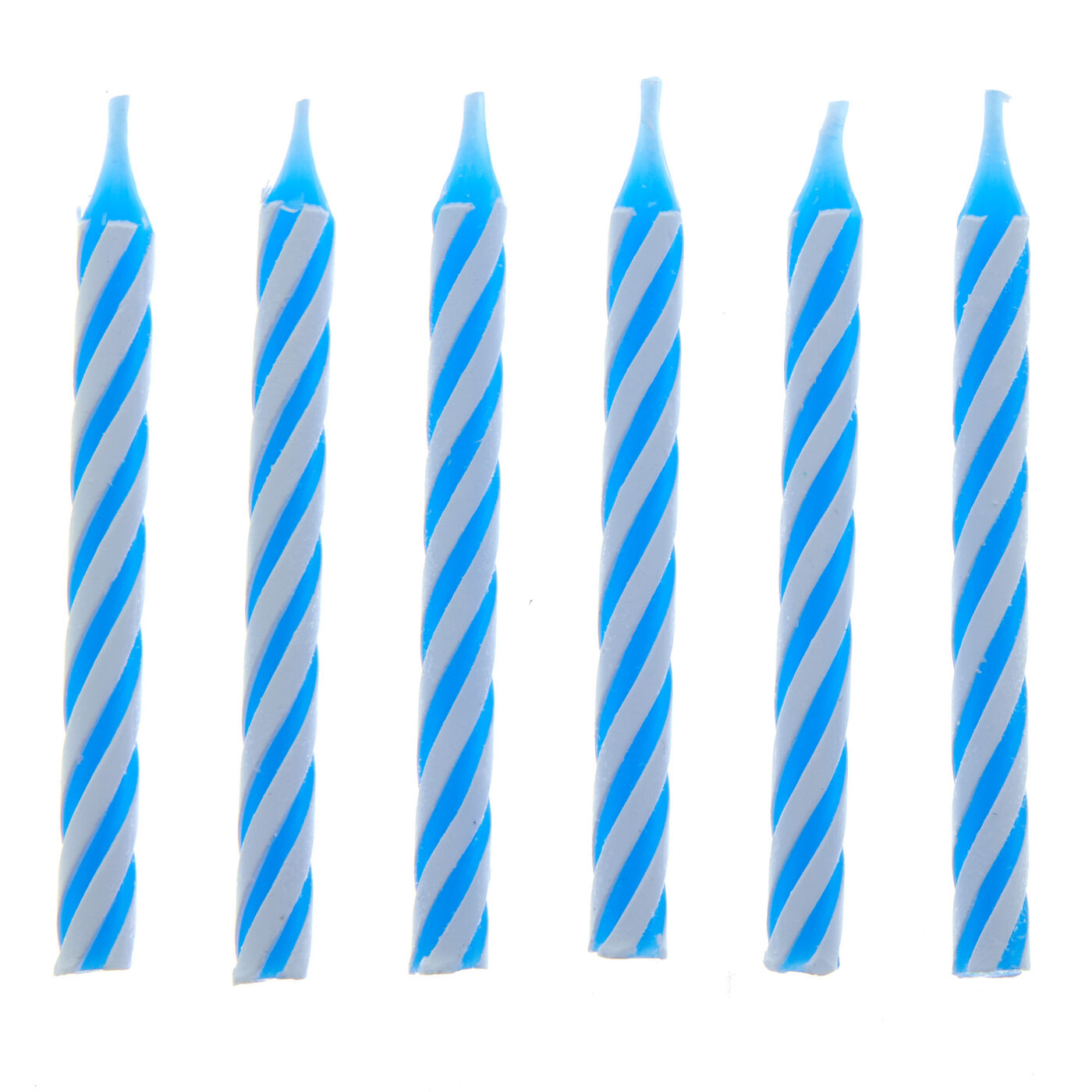 Buy Blue Striped Birthday Candles Pack of 24 for GBP 1.99 Card