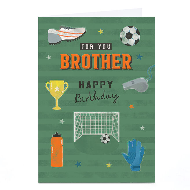 Personalised Birthday Card - Football Icons, Brother