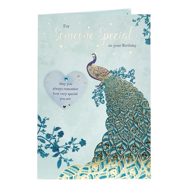 Birthday Card - Someone Special Peacock