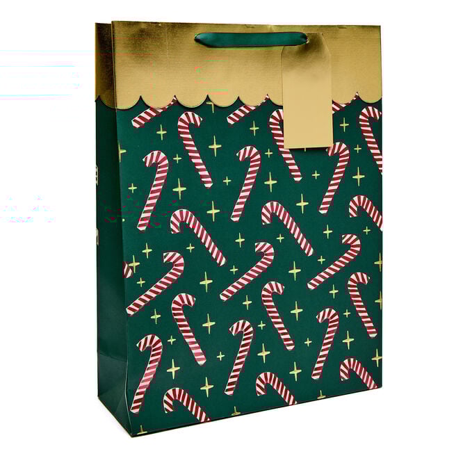 Candy Canes Extra Large Portrait Gift Bag 