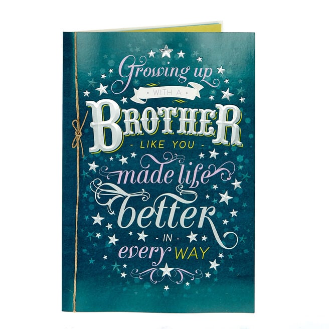 Birthday Card - Growing Up With A Brother Like You