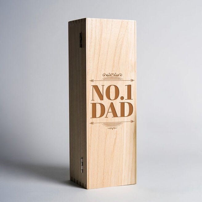 No.1 Dad Wooden Bottle Box