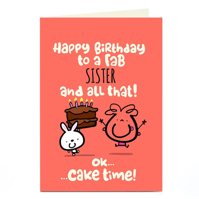 Personalised Fruitloops Birthday Card - Cake Time!