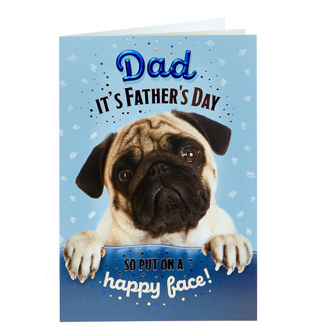 Father's Day Card - Dad Put On A Happy Face