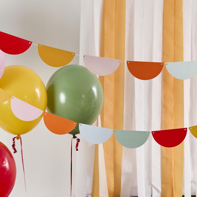 Rainbow Scallop Card Garland