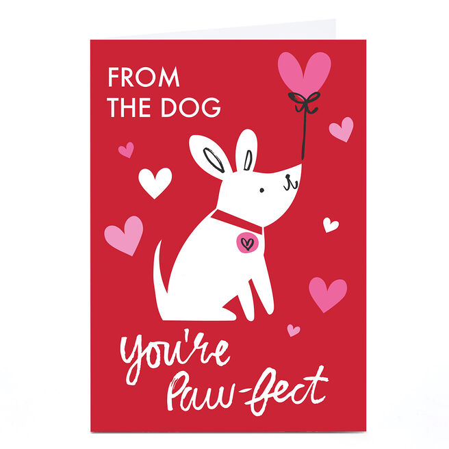 Personalised Ashley Le Quere Valentine's Day Card - From the Dog