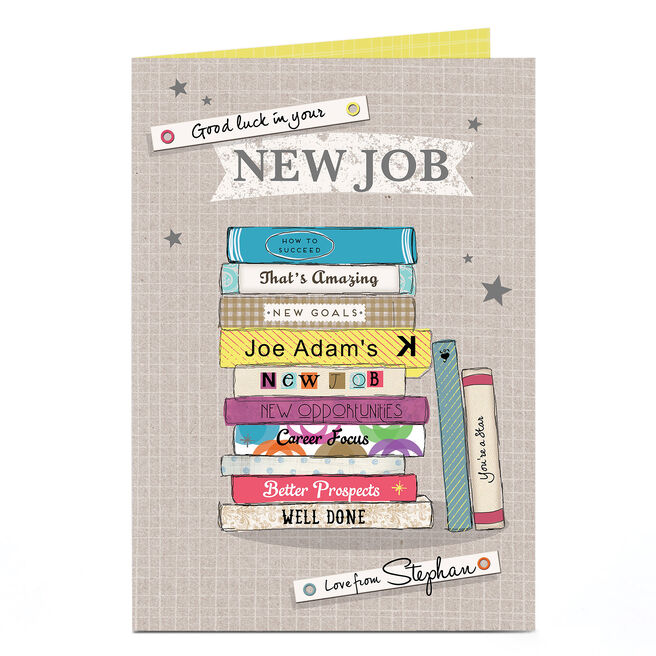 Personalised New Job Card - Books