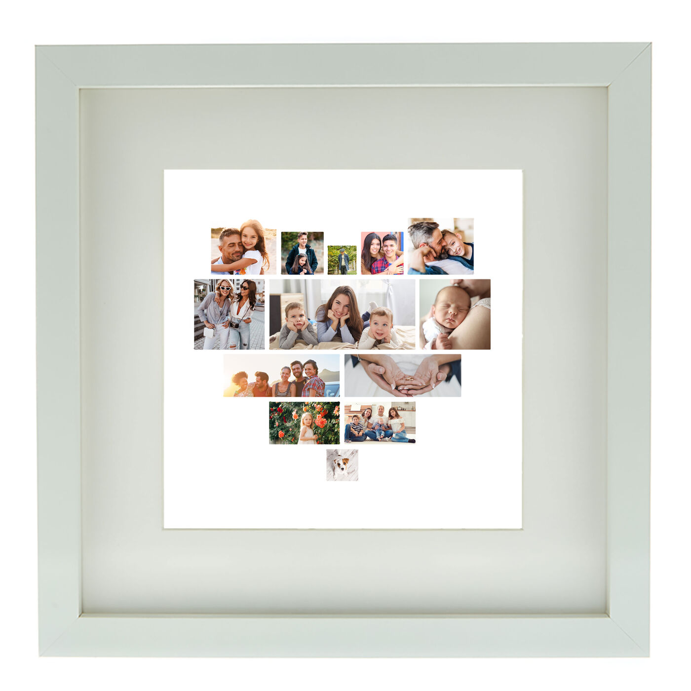 Buy Multi Photo Upload Square Framed Print Heart for GBP 17.49 Card