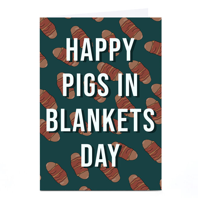 Personalised Phoebe Munger Christmas Card - Pigs in Blankets
