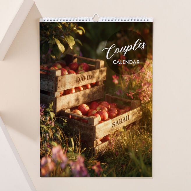 Personalised His And Hers Couples Calendar (Any Year)