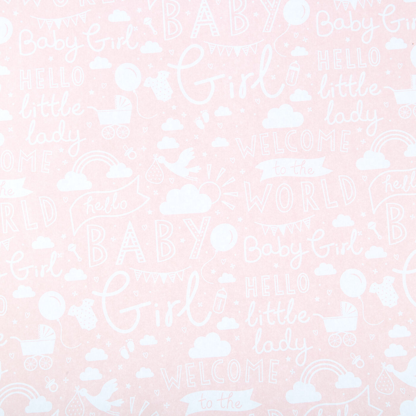 Buy Baby Girl Wrapping Paper 1 Sheet for GBP 0.45 Card Factory UK