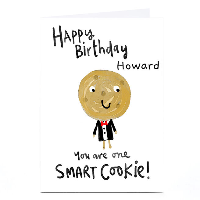 Personalised Lindsay Kirby Birthday Card - One Smart Cookie