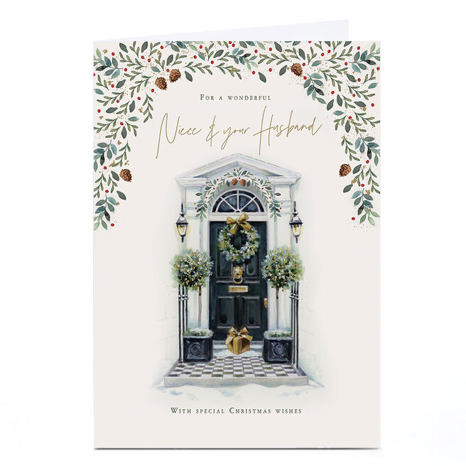 Personalised Christmas Card - For A Wonderful Niece & Your Husband